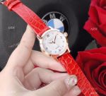 Swiss Grade Mont Blanc Boheme Date Rose Gold White Watch Red Strap